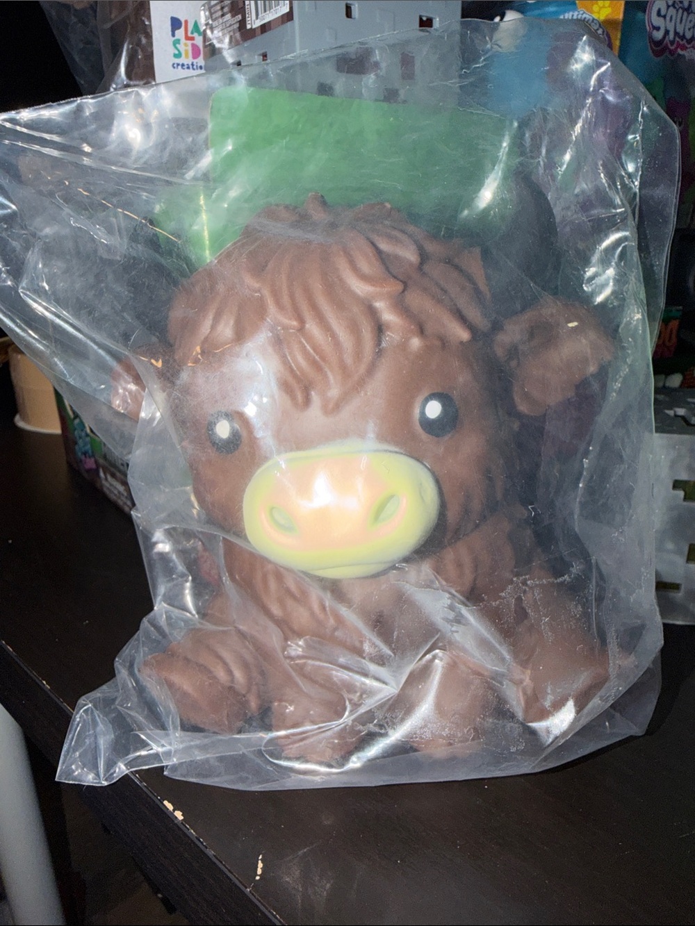 Playside Creations Highland Cow Squeeze Toy - Brown